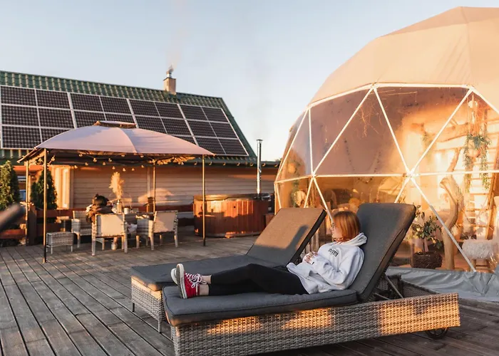 Romantic Dome - Private Hot Tube, Sauna & View Campo de lujo